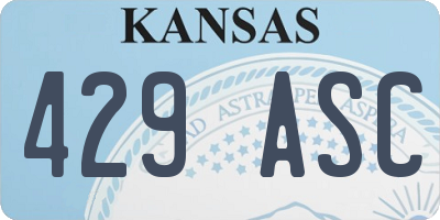 KS license plate 429ASC