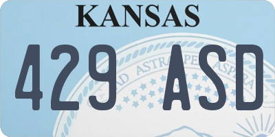 KS license plate 429ASD