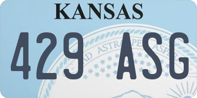 KS license plate 429ASG