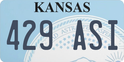 KS license plate 429ASI