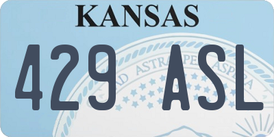 KS license plate 429ASL