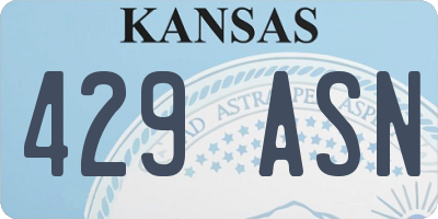 KS license plate 429ASN