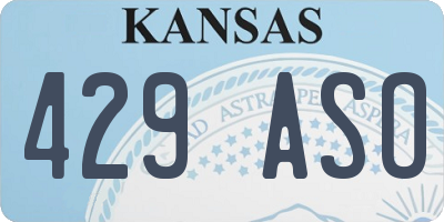 KS license plate 429ASO