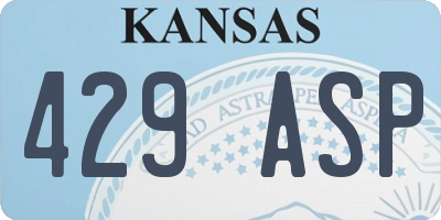 KS license plate 429ASP