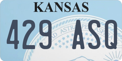 KS license plate 429ASQ