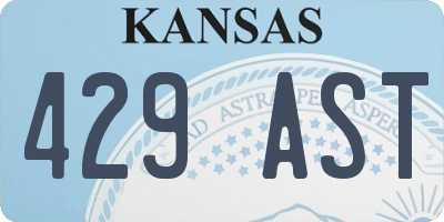 KS license plate 429AST
