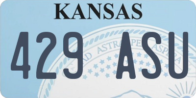 KS license plate 429ASU
