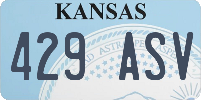 KS license plate 429ASV