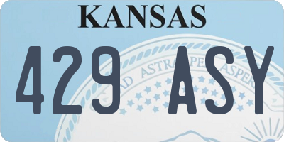 KS license plate 429ASY