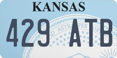 KS license plate 429ATB