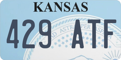 KS license plate 429ATF