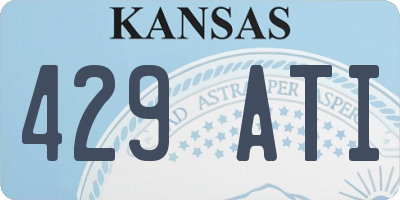 KS license plate 429ATI