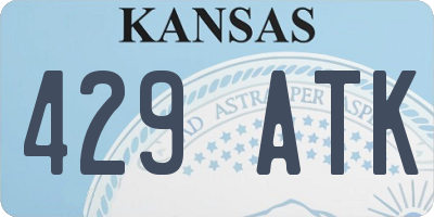 KS license plate 429ATK