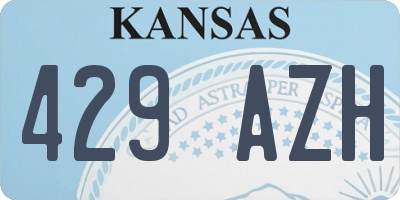 KS license plate 429AZH