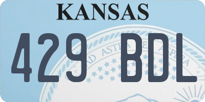 KS license plate 429BDL