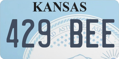 KS license plate 429BEE