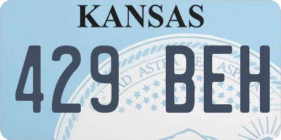 KS license plate 429BEH