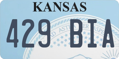 KS license plate 429BIA