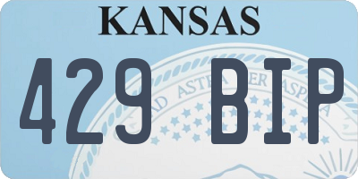 KS license plate 429BIP