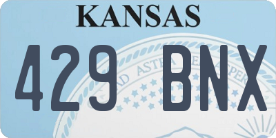 KS license plate 429BNX
