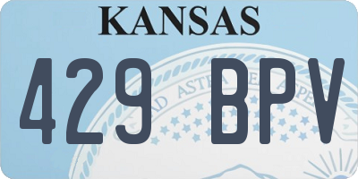 KS license plate 429BPV