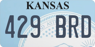 KS license plate 429BRD