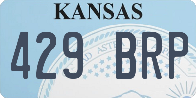KS license plate 429BRP