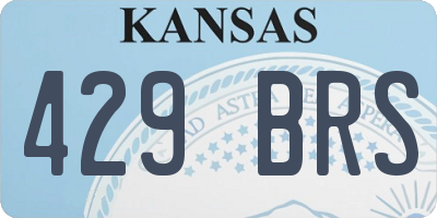 KS license plate 429BRS