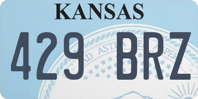 KS license plate 429BRZ
