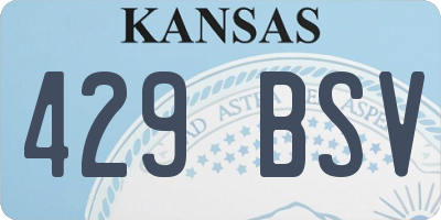 KS license plate 429BSV