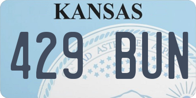 KS license plate 429BUN