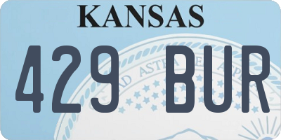 KS license plate 429BUR