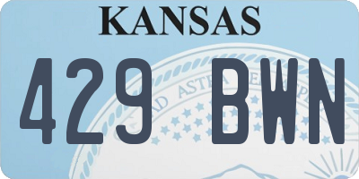 KS license plate 429BWN