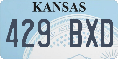 KS license plate 429BXD
