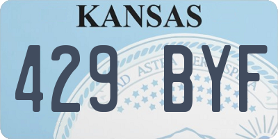 KS license plate 429BYF
