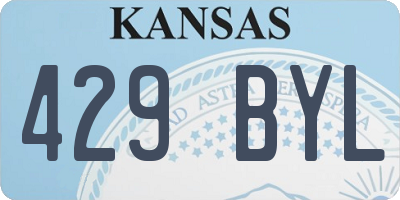 KS license plate 429BYL