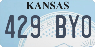 KS license plate 429BYO