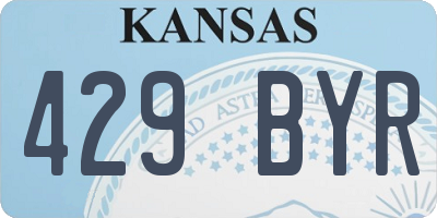 KS license plate 429BYR