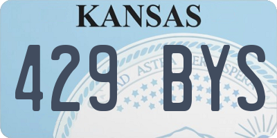 KS license plate 429BYS