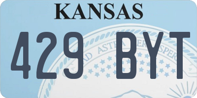 KS license plate 429BYT