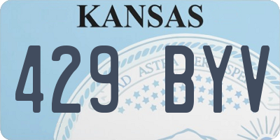 KS license plate 429BYV