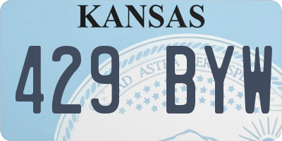 KS license plate 429BYW