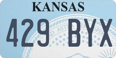 KS license plate 429BYX