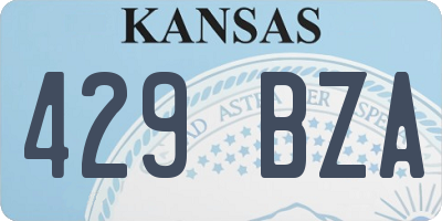 KS license plate 429BZA