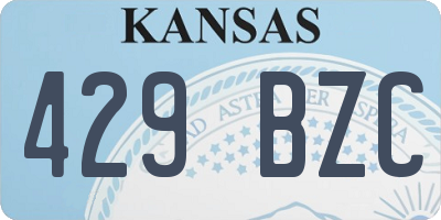 KS license plate 429BZC