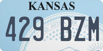 KS license plate 429BZM