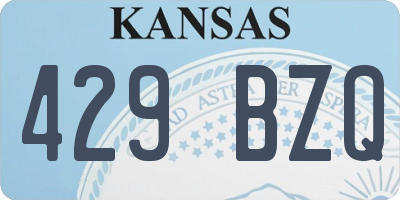 KS license plate 429BZQ