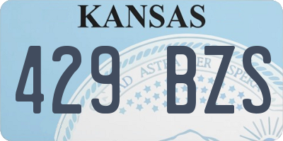 KS license plate 429BZS