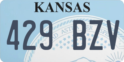 KS license plate 429BZV