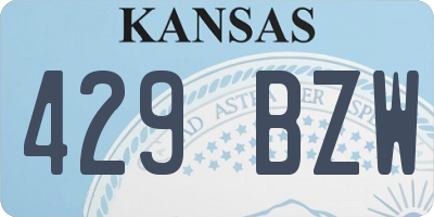 KS license plate 429BZW